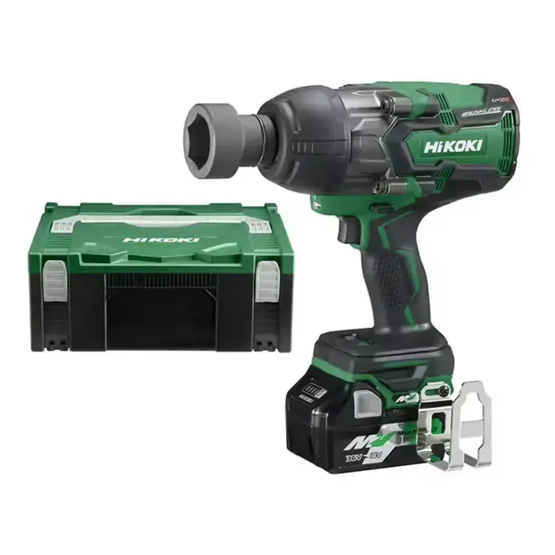 Promotion Boulonneuse choc MultiVolt 1100Nm 36V (2x18v) Brushless carré 3/4" IP56 HC - HIKOKI - avec 2 batteries 2,5Ah - chargeur - SYTAINER - WR36DAWRZ