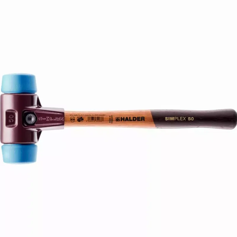 Acheter Direct Maillet HALDER SIMPLEX TPE souple avec boîtier en fonte malléable et manche en bois – D=60 mm – 3001.060