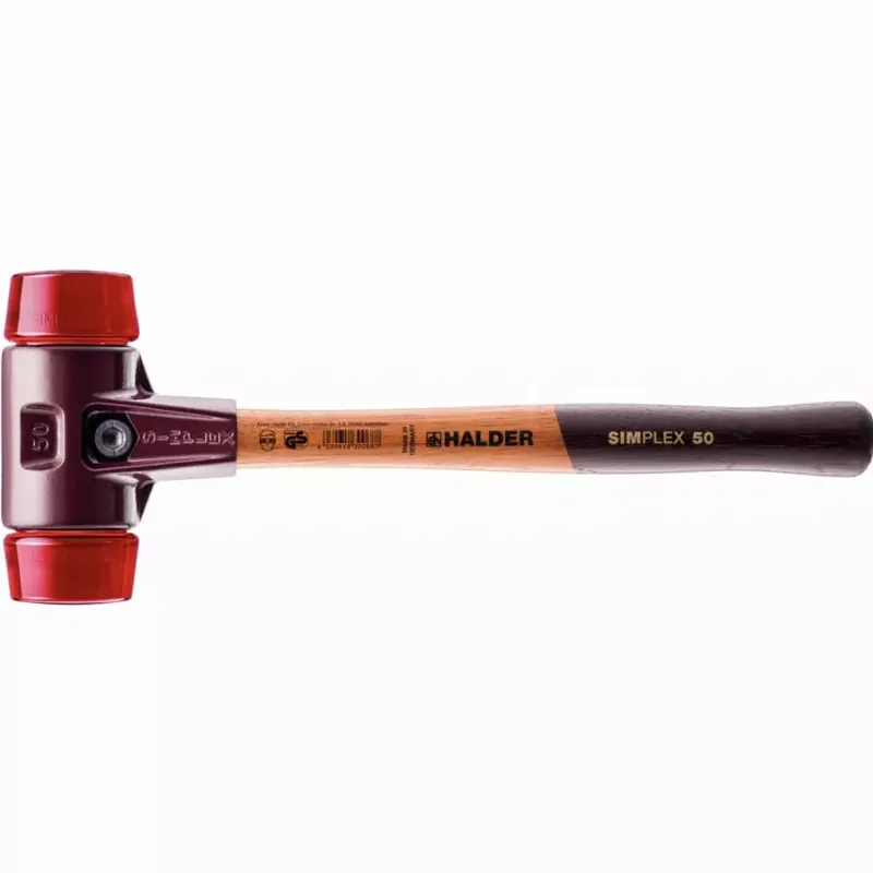 Maillet HALDER SIMPLEX Plastique avec boîtier en fonte malléable et manche en bois – D=30 mm – 3006.030 Offre Spéciale