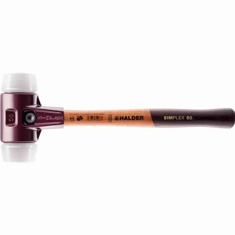 Expédié Aujourd&rsquo;hui Maillet HALDER SIMPLEX Superplastique avec boîtier en fonte malléable et manche en bois – D=40 mm – 3007.040