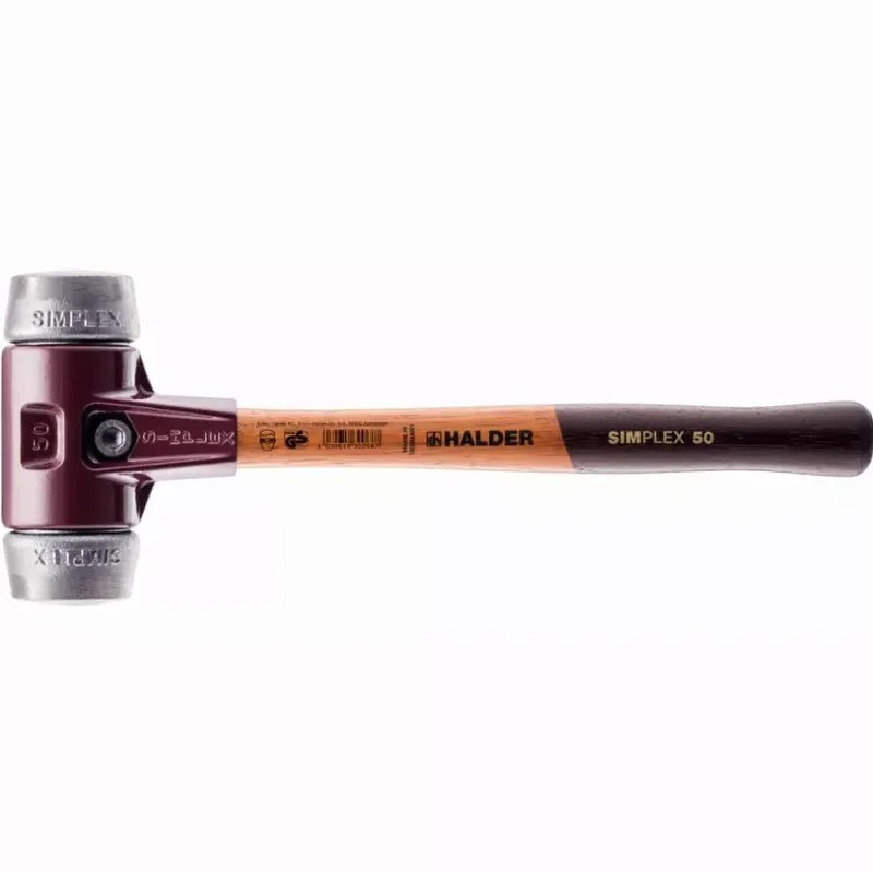 Maillet HALDER SIMPLEX Métal doux avec boîtier en fonte malléable et manche en bois – D=40 mm – 3009.040 Livraison Express