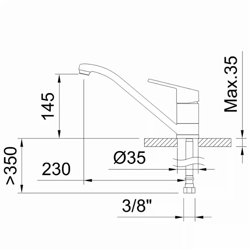 Robinet mitigeur CLEVER pour évier en laiton avec bec horizontal extractible à 2 fonctions – 61488 Meilleur Choix