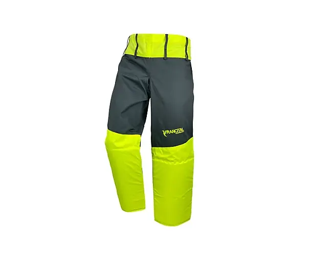 Jambière de débroussaillage coton polyester mixte FI015 vert forêt / jaune Francital Jusqu&rsquo;à Épuisement Des Stocks