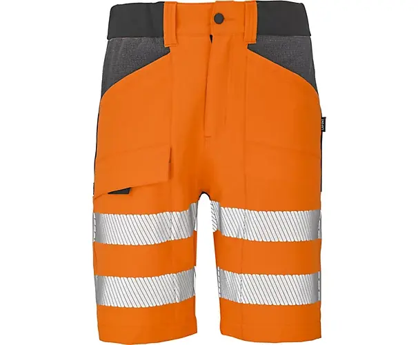Bermuda HV polyester élasthanne mixte Looping orange / gris charcoal Lafont Nouvel Arrivage