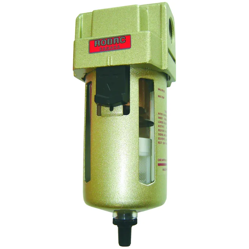Produit De Marque Filtre à air à purge automatique Rodac RDAF4000 1/2" - Boîtier en polycarbonate, pression maximale de 150 PSI