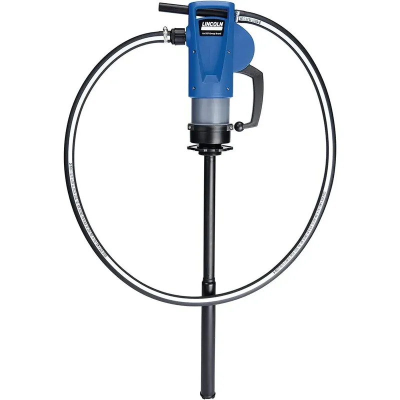 Offre Exclusive Lincoln 1392 Pompe de transfert de fluide auto-amorçante à action de levier compatible DEF avec supports de bonde de 2 pouces et anneau de verrouillage pour permettre un positionnement personnalisé de la pompe lors du montage du tambour