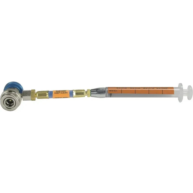 Robinair 18490 INJECTEUR D‘HUILE R134A DE TYPE SERINGUE, ÉTIQUETÉ POE POUR VÉHICULES HYBRIDES ET ÉLECTRIQUES Commander Maintenant