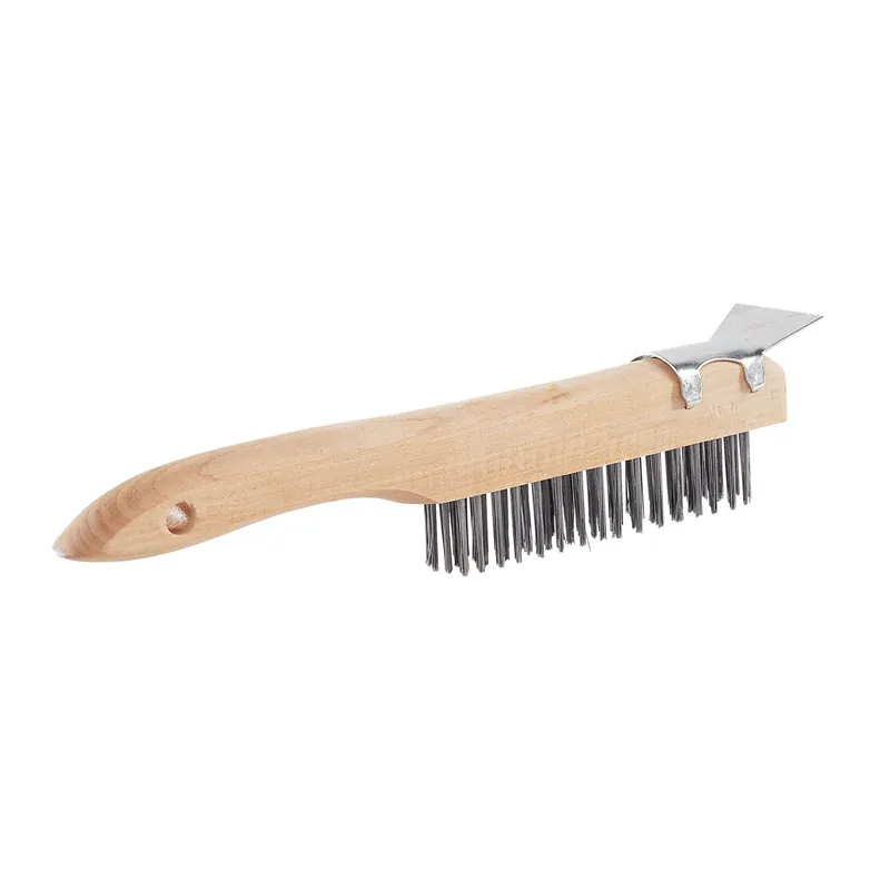 Nouvel Arrivage Brosse d’acier avec grattoir, 5 X 17 rangées