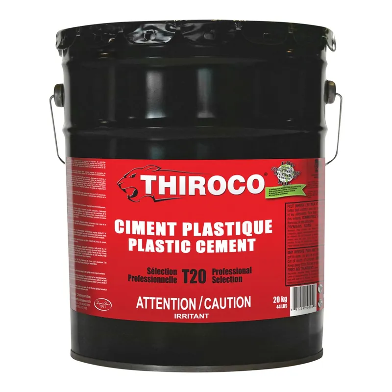 Nouvelle Collection Ciment plastique THIROCO CR-20 professionnel, surfaces sèches et humides, noir, 20 kg