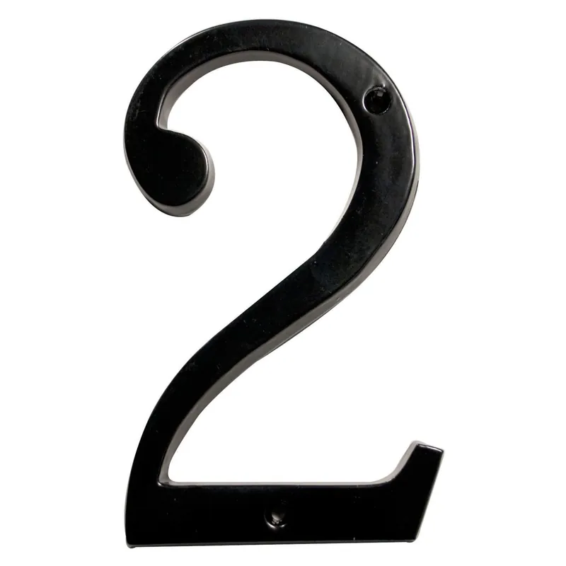 Pas Cher Numéro de maison 2 Heritage, 4&Prime;, fini noir mat