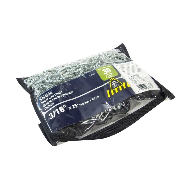 Chaîne de calibre 30, fini zinc, 3/16" x 25‘ Offre Exclusive